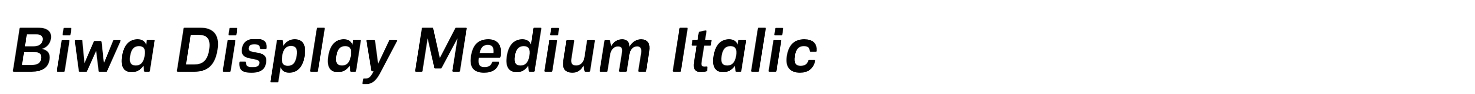 Biwa Display Medium Italic